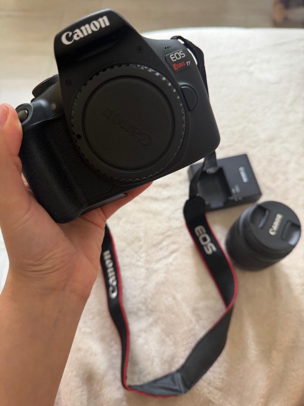 Canon - EOS Rebel T7 DSLR Video Camera with 18-55mm Lens - Black